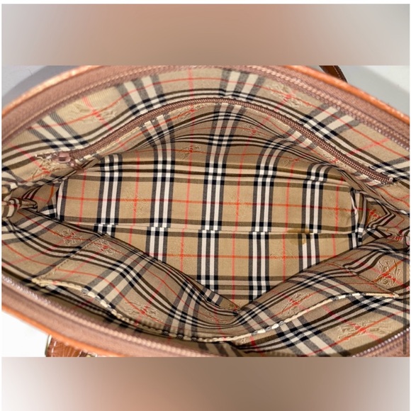 AUTHENTIC RARE (Vintage) BURBERRYS Leather top Handles Bag - Picture 2 of 8